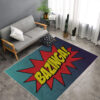 Bazinga Big Bang Theory rug in a modern living room.