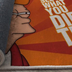 Futurama “I See What You Did There” rug close photo.