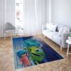Monsters Inc rug on a living room or kids’ room floor, featuring characters from the animated movie