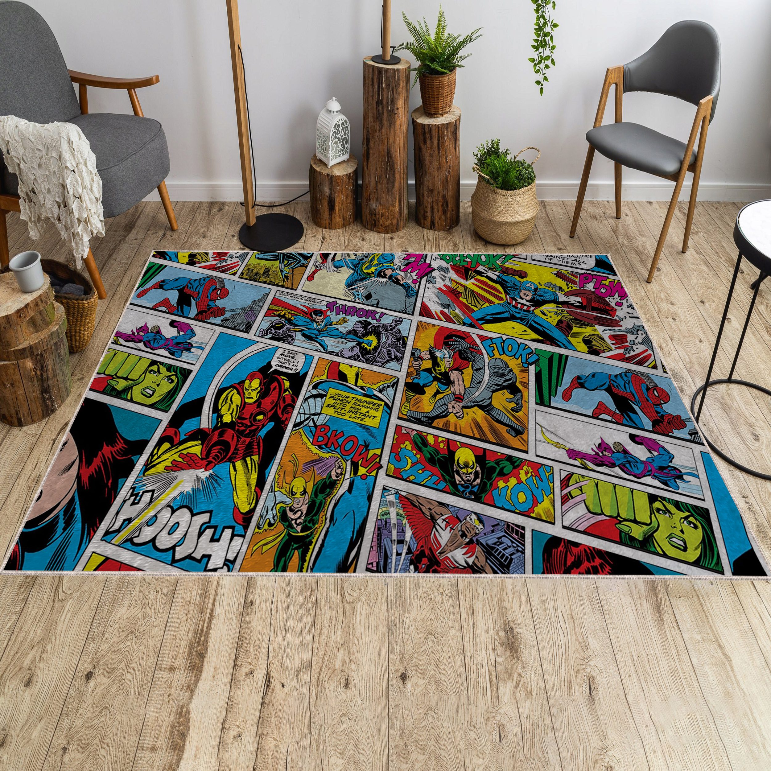 Spider-Man, Captain America Rug