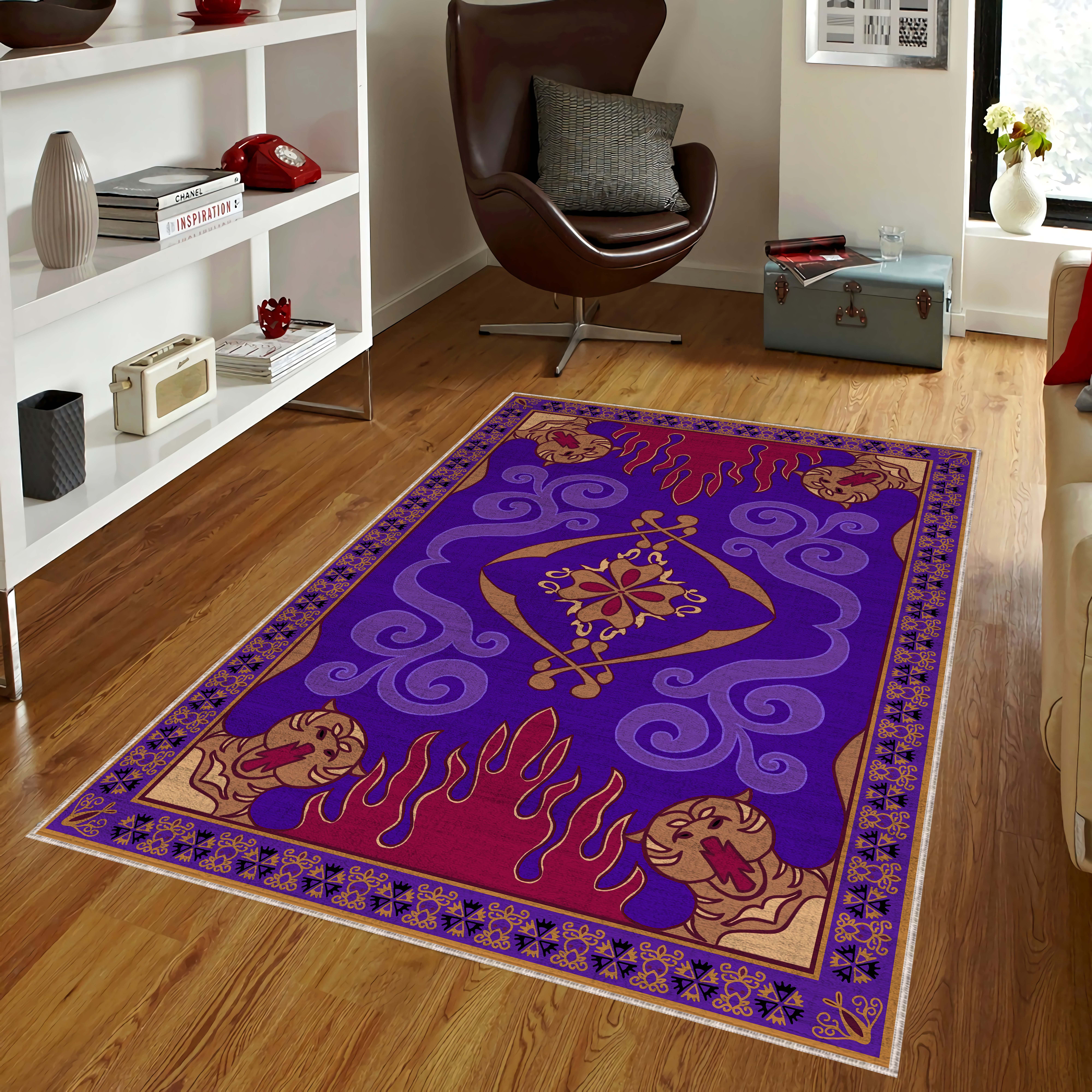 Aladdin-themed magic carpet rug for whimsical Disney-inspired interiors