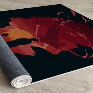 Cowboy Bebop anime area rug on living room floor – decor for anime fans and collectors