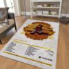 Kanye West The College Dropout album cover rug featuring bear mascot design, hip-hop home decor