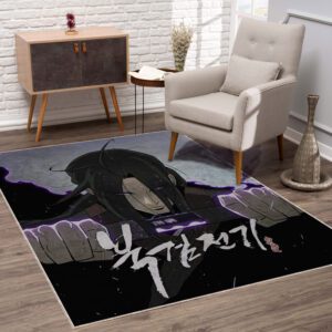 Legend of Northern Blade rug featuring Jin Mu-Won for anime enthusiasts
