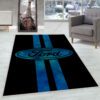 Rug featuring Blue-Black Ford logo – automotive and car enthusiast decor
