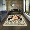 Shanks wanted poster rug inspired by One Piece pirate theme for anime lovers